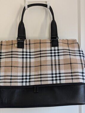 RARE BÉIS The Weekender Bag in Plaid - Limited Edition! Used Once - Like New